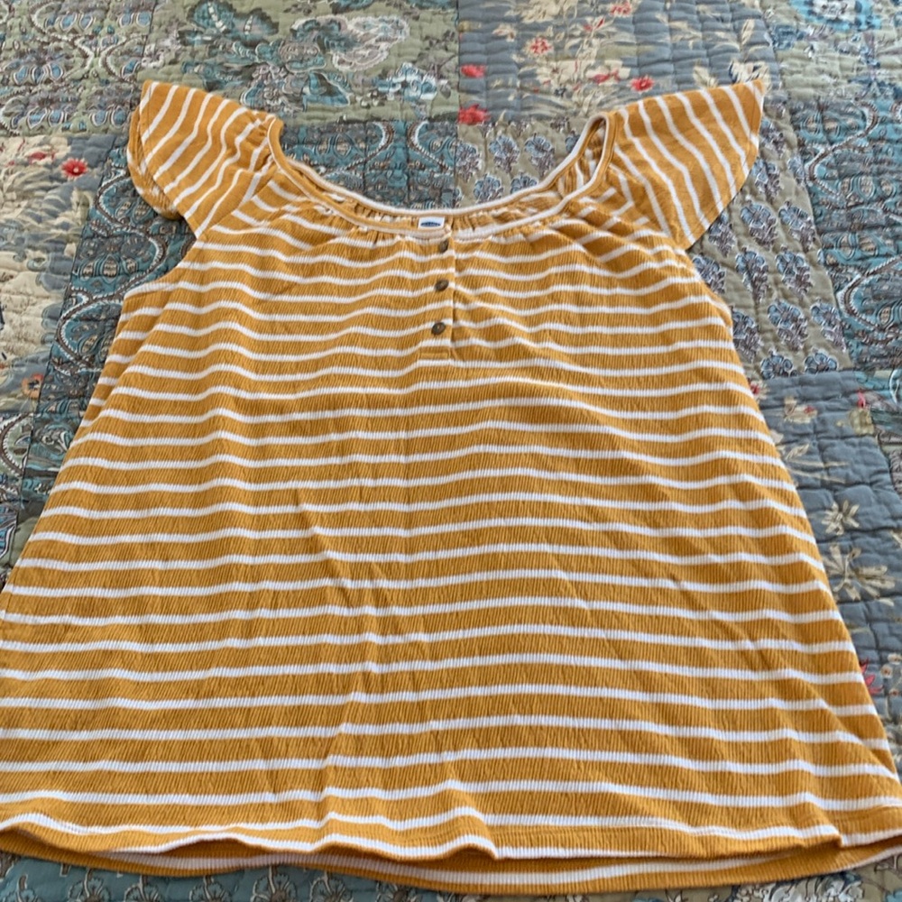 Old Navy Striped flutter-sleeve shirt